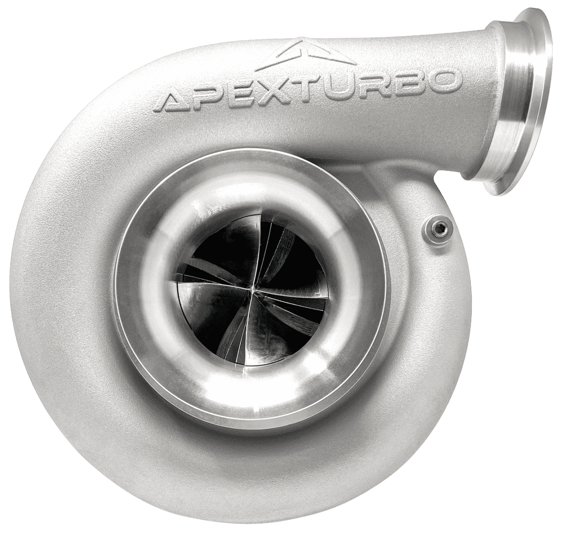 A performance turbo with the word APX 3.4X4 SB on it.